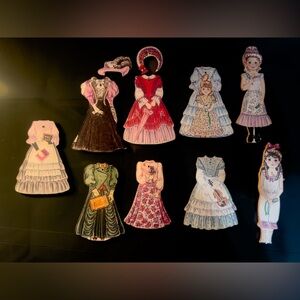 Vintage Paper Doll Set with Assorted Outfits